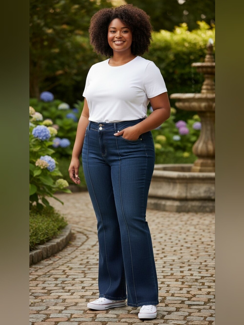 Lane Bryant Dark Blue High-Rise Flare Jeans, Size 20, EUC
